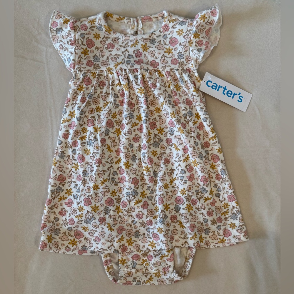 Carter's Bodysuit Dress with Floral Print